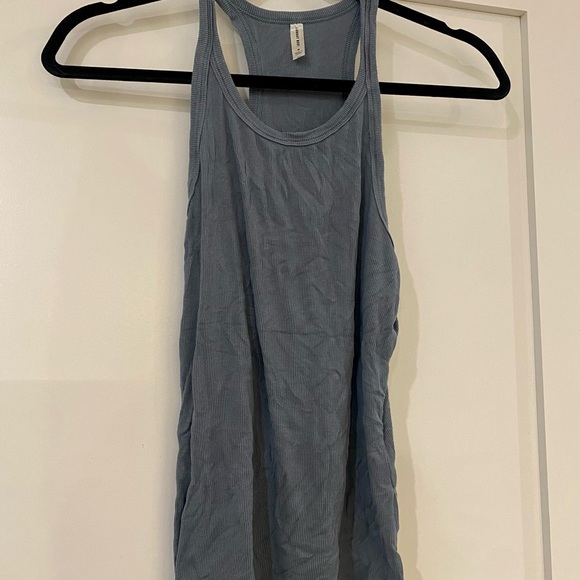 SUNDAY BEST Blue Razor Back Tank Top - Picture 3 of 4